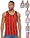 Enimay Men's Summer American Flag Beach Tank July 4th USA Muscle Shirt