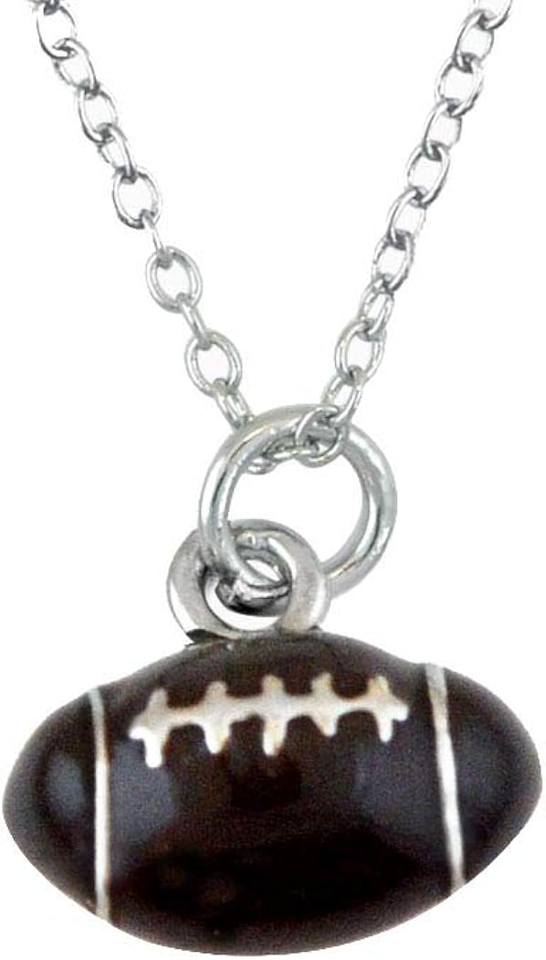 ChalkTalkSPORTS Football Enamel Football Pendant Necklace
