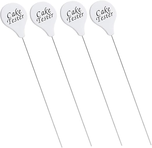 4 Pcs Cake Tester Stainless Steel Cake Test Pins Reusable Probe Skewer Testing