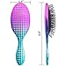 Oleh-Oleh Wet and Dry Brush Pro Detangle Hair Brush + Folding Mirror Mini Pop Up Hairbrush (rose+blue)