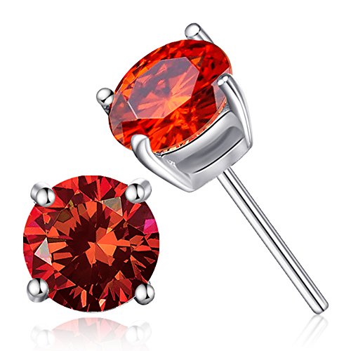 Ashley jeweller 5 mm each round cut red cubic zirconia …