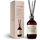 COCODOR Premium Reed Diffuser/Dark Vanilla&Sandalwood/16.9oz(500ml)/1 Pack/Fragrance Scent Essential Oil Stick Diffuser Set f