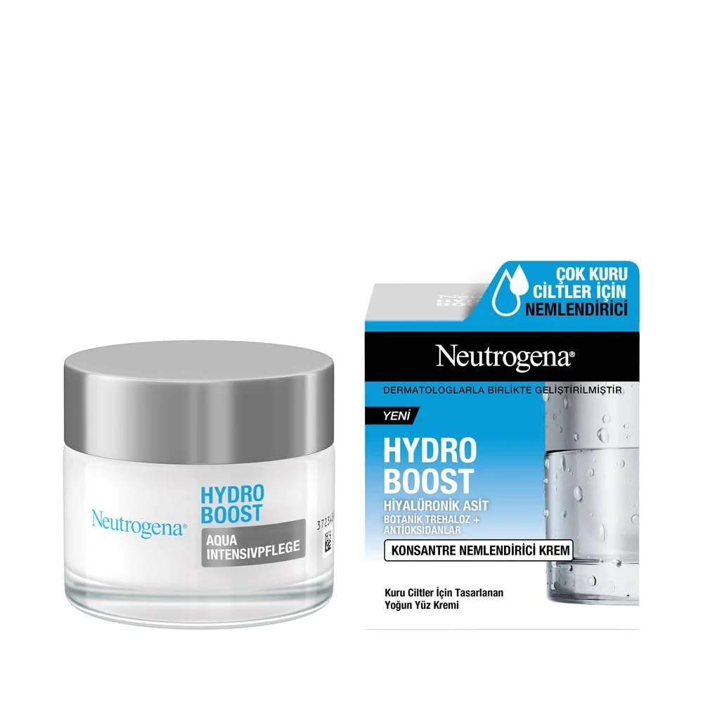 Neutrogena Hydro Boost Face Cream, Revitalising Booster with Hyaluronic and Antioxidants, Oil-Free, 50 ml