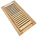 Homewell Maple Wood Floor Register Vent, Drop in Vent, 4x10 Inch, Unfinished