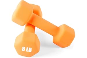 Portzon Weights Dumbbells 10 Colors Options Compatible with Set of 2 Neoprene Dumbbells Set,1-15 LB, Anti-Slip, Anti-roll, Hex Shape
