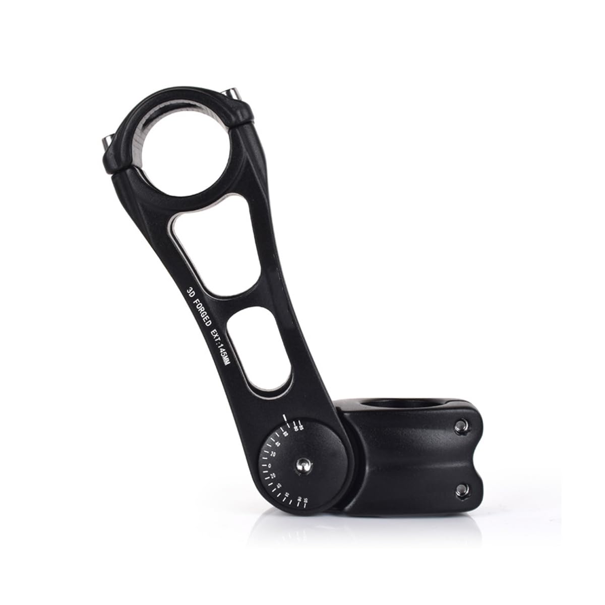 HOUSON Aluminum Mountain Bike Handlebar Stem, 31.8mm x 145mm, ±85° Adjustable, Black