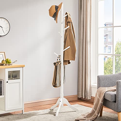 VASAGLE Solid Wood Coat Rack, Free Standing Coat Rack, TreeShaped Coat
