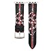 Vibrant Colors Kingsnake Print Leather Band Strap Luxury Replacement Wristband Bracelet Compatible with 44mm 42mm Apple Watch Series 4/3/2/1 (Black)