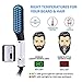 Mane Tamed Electric Beard Straightener & Beard Comb for Men | Dual Temp Hot Comb Hair Straightening Brush | Multifunctional Portable Anti-Scald Beard Brush | Wood Beard Comb Included
