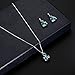 JUST N1 Woman Fashion Water Droplets Crystal Short Paragraph Clavicle Necklace Earrings Set Christmas gift