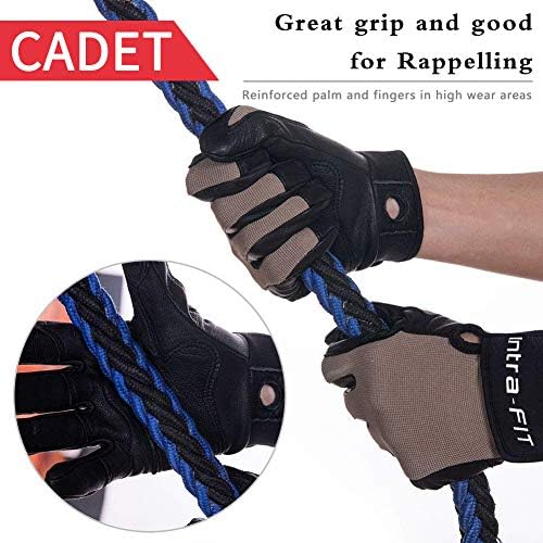 Breathable climbing gloves with comfortable cuff for improved dexterity.