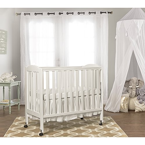 Dream On Me 3 in 1 Portable Folding Stationary Side Crib, White