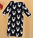 Baby Boys Girls Reindeer Sleeper Gown Hat No Scratch Mittens 3Pcs Outfit Clothes Size 0-12 Months/S (Black)
