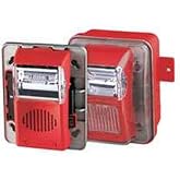 Gentex WGEC24-75WR 24VDC Outdoor Horn &amp; Strobe Combination Kit - Red Faceplate