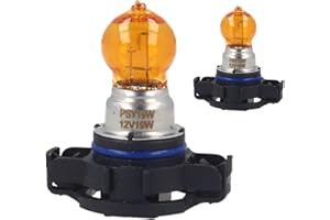 Carall 2 PCS Car Halogen Bulbs PSY19W 12V 19W PG20-2 Amber, For Headlight Car Bulbs, Beam Low/High Beam Fog Light Replacement
