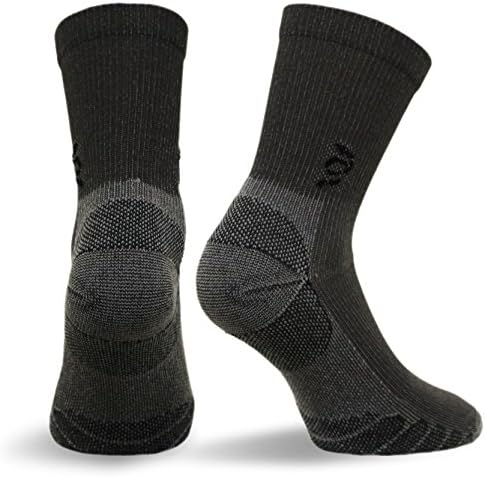Travelsox The Best Dress and Travel Crew Compression Socks TSC, Grey, Small