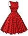 GRACE KARIN Pin Up Vintage Sundress for Women Sleeveless, Floral-7, Size 2X Plus