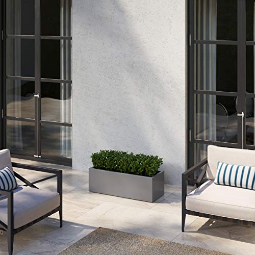 91,4 cm – Großer rechteckiger Pflanzkasten – 36 L x 14 B x 12 H – Übertopf für den Außenbereich – Blumenkasten – Blau – Bild 3