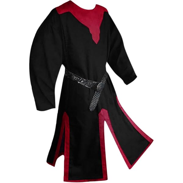 Túnica Medieval Para Hombre – Camisa Con Cordones Para Halloween Y Cosplay, Blusa De Poliéster En Color Rojo, Talla M, Ideal Para Disfraces De Época, Fiestas Y Eventos Temáticos