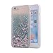 iPhone 6S Case, SAUS iPhone 6 Case, Funny Liquid Infused with Floating Bling Glitter Sparkle Dynamic Flowing Hybrid Bumper Case for iPhone 6/6S (Green)