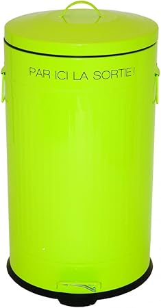 Poubelle Retro 50 L Par Ici La Sortie Vert Anis Amazon Fr