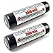3500mAh 18650 ORBTRONIC Two Protected Rechargeable Button Top High Performance Li-ion Batteries 3.7V for High Power 18650 Flashlights - NOT for ecig Devices