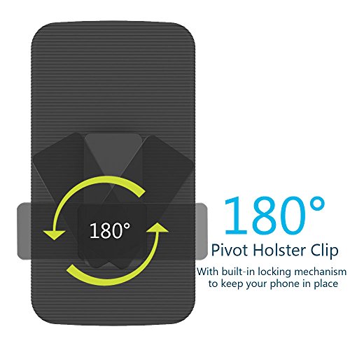 image for LG Stylo 3 Holster Case, LG Stylo 3 Plus Belt Clip, JanCalm [Shock Abs