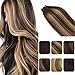LAB·EH Tape in Hair Extensions Ombre Chocolate Brown to Caramel Blonde 14 Inch 50g 20pcs Remy Human Hair Extensions Tape in Skin Weft Natural Hair Extensions