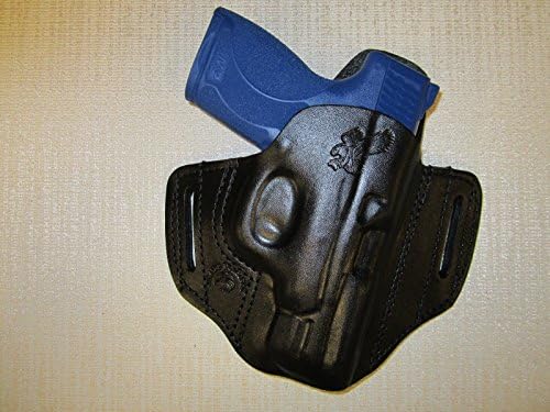 S&amp;W M&amp;P SHIELD 3.3 45 Cal. formed leather pancake owb leather belt slide holster