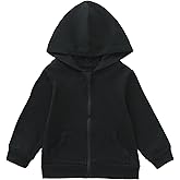 ROMPERINBOX Unisex Solid Baby Sweatshirts Hoodies, Lightweight Full Zip-up Jackets Coat 0-24 Months