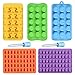 Silicone Gummy Bear Candy Molds - Chocolate Candy Molds & Bear Silicone Molds Including Stars, Seashells, Hearts and Bears with Free 2 Droppers 100% Food Grade Silicone Pack of 5