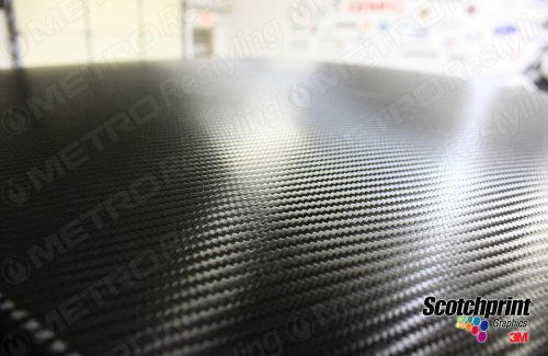 3M 1080 CF12 BLACK CARBON FIBER 60"x72" Vinyl Flex Wrap