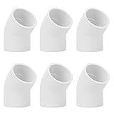 6Pack 1-1/2" 45 Degree PVC Elbow Pipe Fitting