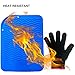 Heat Resistant Mat Pad and Heat Resistant Glove for Curling Irons, Hair Straightener, Flat Irons and Hair Styling Tools 9″ x 6.5″, Food Grade Silicone, Blue by Lessmonthumb 3
