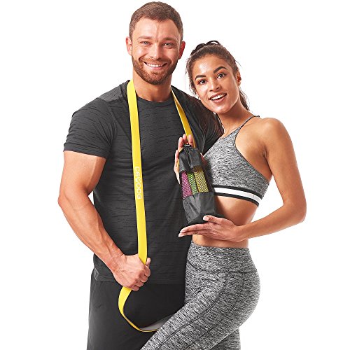 Set of 3 Dual Color Resistance Bands - with eGuide by DS DOG - Durable Workout Equipment - Compact, Effective and Versatile Latex Exercise Bands for Training at Home, Gym, Outside - Thumbnail 7