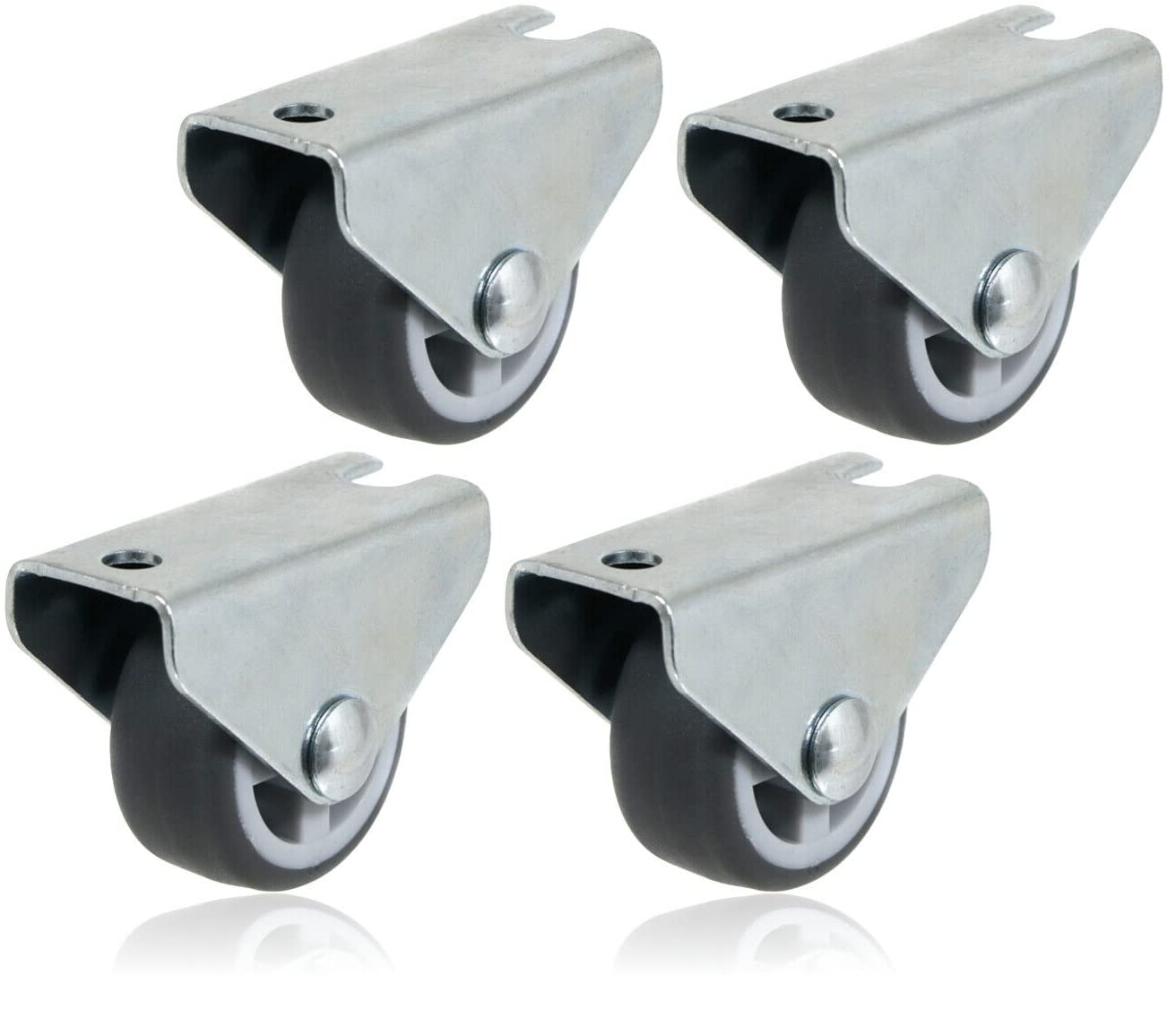 cyclingcolors 4 x Furniture Castors 30 mm Swivel Castors 30 kg/Wheel Transport Castors Apparator Roller Rubber Castors