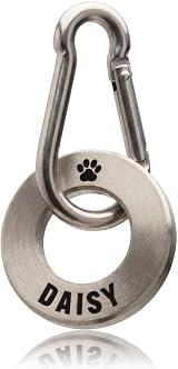 UKR Designs Solid Brass or Stainless Steel Dog ID Tag 3mm Deep Engraving view 7