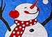 MrXLWhome Snowman Toilet Seat Cover Rug Set of 3, Bathroom Blue Christmas Holiday Decorations