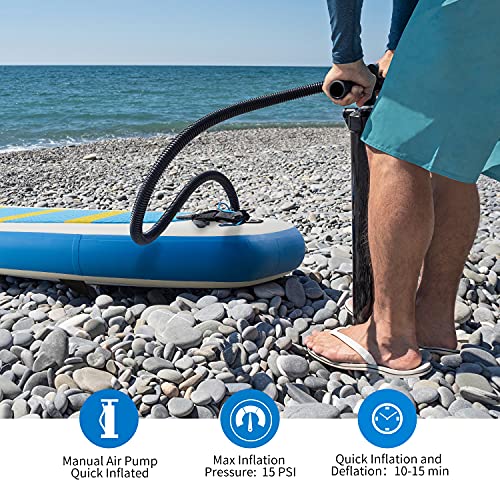 WOLF ARMOR Inflatable Stand Up Paddleboard with SUP Accessories, Waterproof Backpack, Adjustable