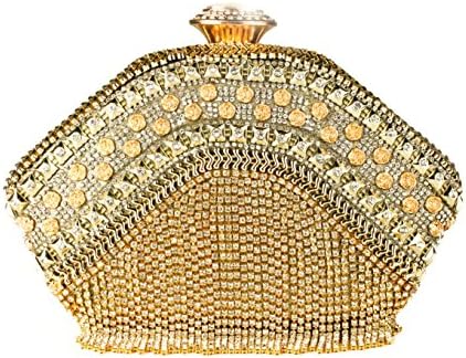 Women's Pyramidal Shape Shiny Glitter Wristlet Clutch Handbag Party Evening Bag