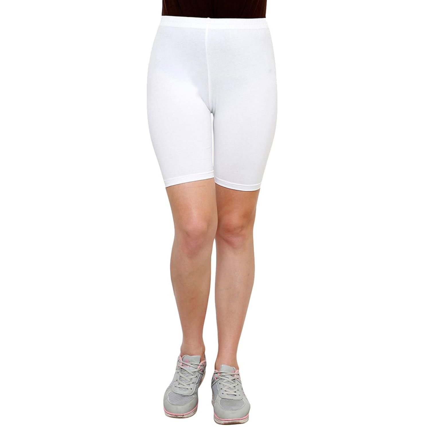 goodtry women's cotton cycling shorts-white