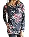 Minipeach Women's Long Sleeve Tops, Tie Dye Sweatshirt, Zip Up Hoodie Oversized-Sweatshirts Pullover