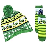 John Deere Toddler Boys Beanie Hat and Socks Set