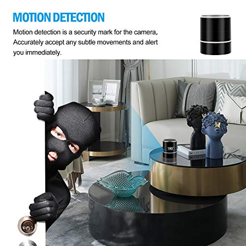 Hidden Camera Spy Camera Bluetooth Speaker, WiFi HD 1080P DVR Rotate 180°Lens Remote View Music Player Security Camera Night Vision Motion Detection for Home Office - Thumbnail 3