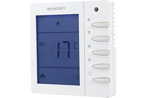 Wengart Non Programmable Thermostat WG702,Heat Only 120v 10A LCD Digital Screen for Home Basic White