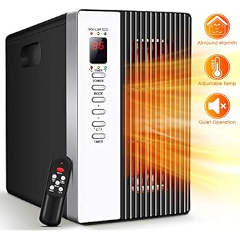 Infrared Heater, Heaters Indoor portable electric with Remote Control & Adjustable Thermostat, Larger Coverage & 1500W/700W/ECO Energy Efficient Space Heater, Tip-Over & Overheat Protection for Safe