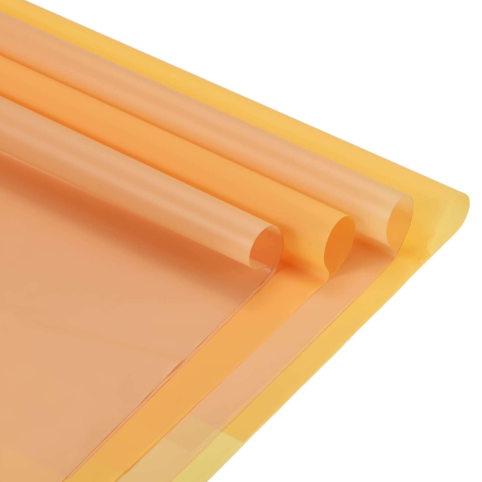 PATIKIL 22.4x22.4 Inch Flower Wrapping Paper, 1 Set/40 Sheets Waterproof Florist Floral Bouquet Wrap Paper for DIY Crafts Gift Packaging, Coral Color/Yellow