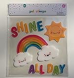 Summer Theme ''Shine All Day'' Gel Window Clings - 20 Piece