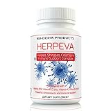 Herpeva Best Virus Shingles Cold Sores Anti Virus Supplements Clinical Strength Relief L-lysine Olive Leaf, Pancreatin, B12 Vitamin C, B-Complex, Prunella Vulgaris, Vitamin E, Echinacea