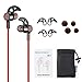 Sports headphones, Wired HI-FI Stereo Sound Earphones HD Vioce Earpieces Sports In-ear Earbuds with Noise Isolating Mic for iOS and Android Cellphone Listenman B11 Red